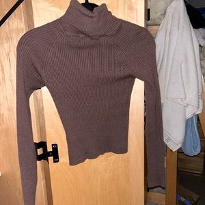 brown turtle neck